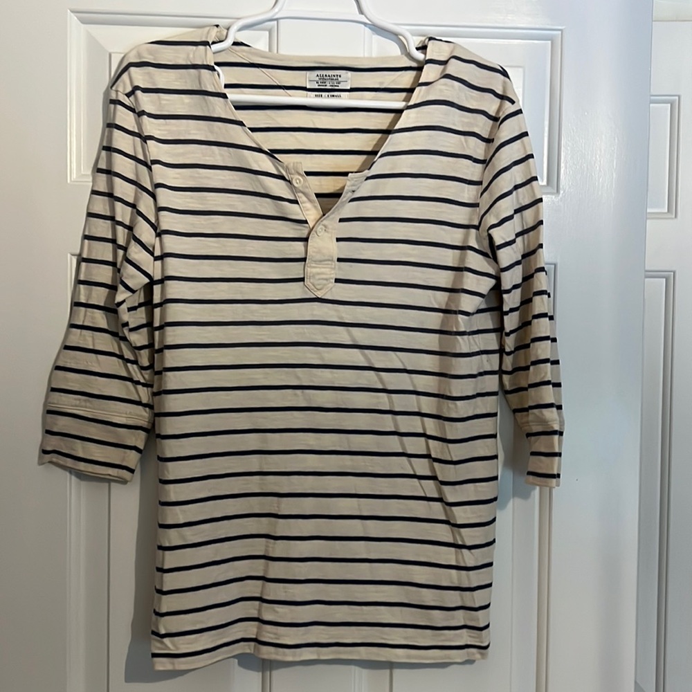 allsaints 3/4 sleeve Henley
